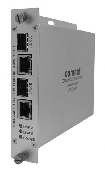 DUAL MC 100MBPS 2 CHANNEL, SFP REQUIRED