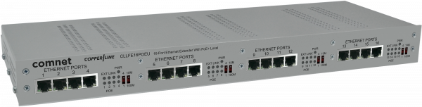 LOCAL 16CH ETH OVER UTP W/PASS-THRU POE+