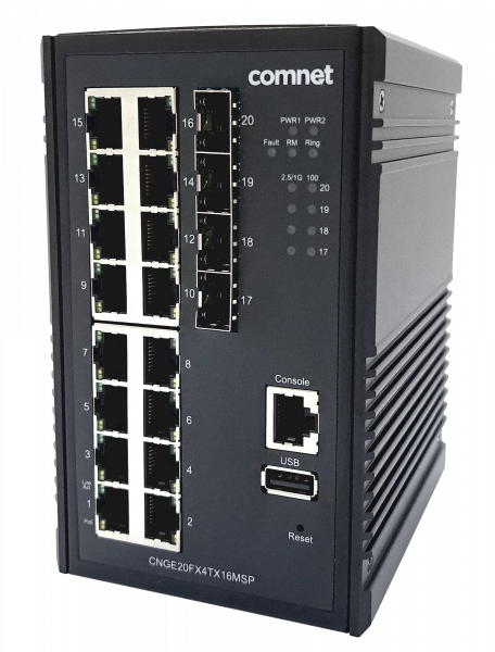 20 Port Managed Ethernet Switch with PoE