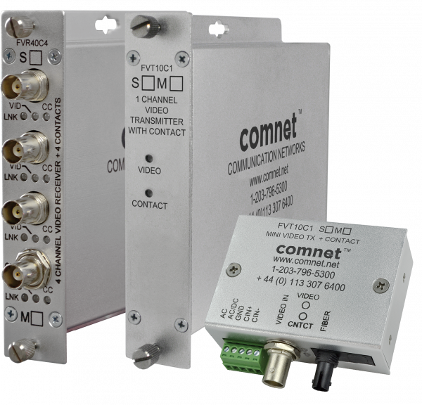 10-BIT VIDEO RX + CONTACT 1 FIBER, MM