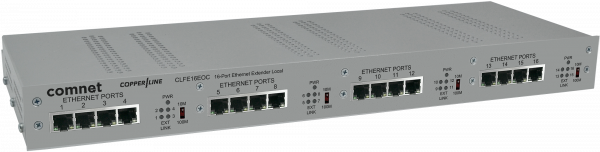 16CH ETH OVER COAX WITH PASS-THRU POE