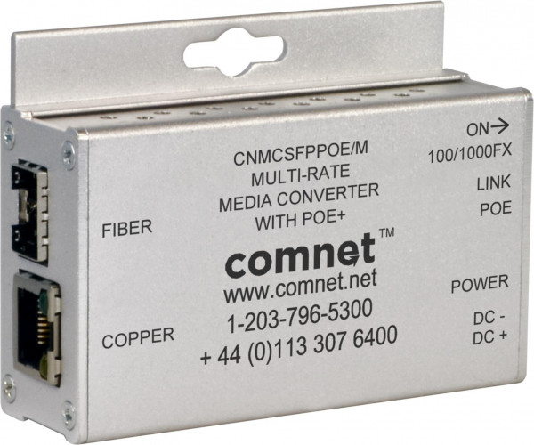 100/1000FX MULTIRATE MC 30W POE MINI SFP