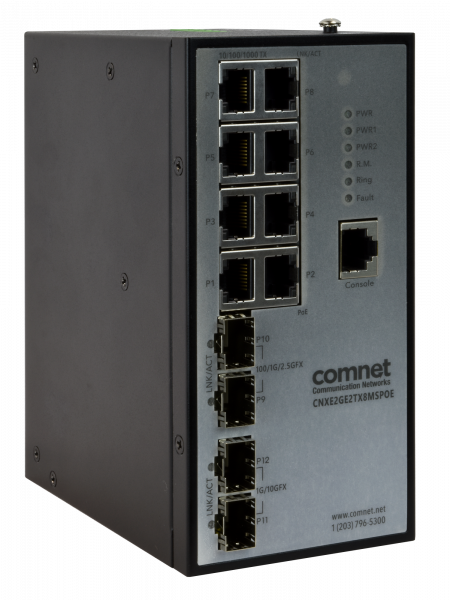 MAN SW 8 1G Tx POE+, 2-1G & 2-10G SFP